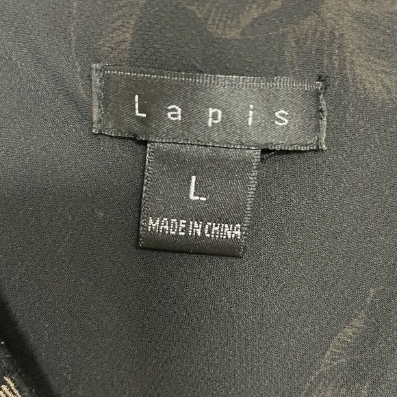 Lapis Silk Floral Faux Wrap Midi Dress Large - Picture 10 of 12